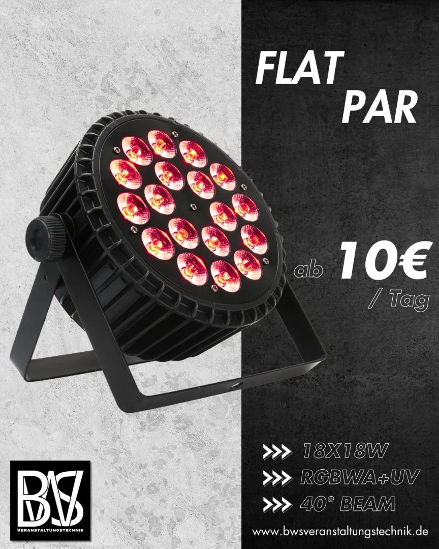 LED Flat Par 18x18W mieten – BWS Veranstaltungstechnik Wittlich