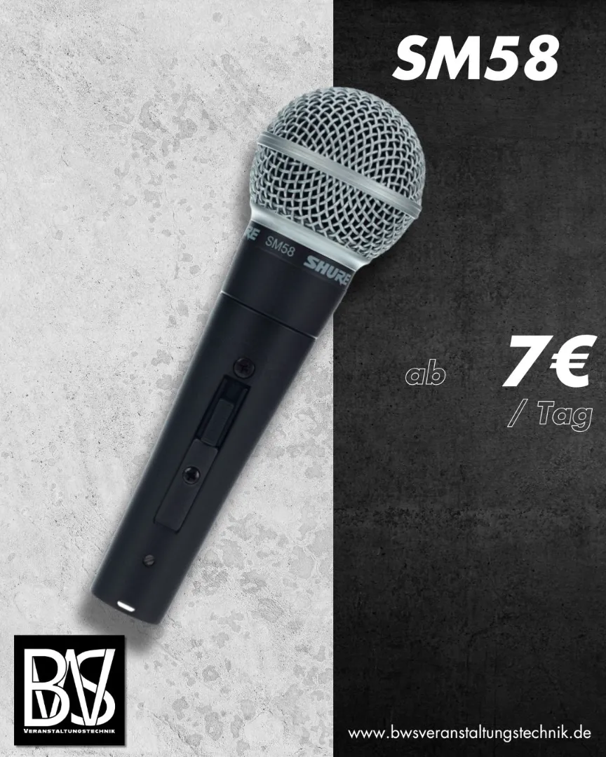 Shure SM58 mieten Wittlich – BWS Veranstaltungstechnik